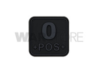 Bloodtype Square Rubber Patch 0 Pos
