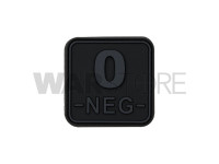 Bloodtype Square Rubber Patch 0 Neg